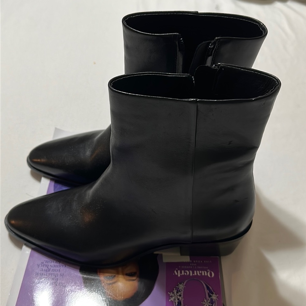 Zara Leather Boots ( Black)